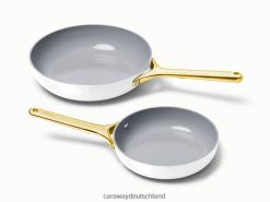 Caraway Bratpfannen-Duo T2RVB816 Kochgeschirr Weiß