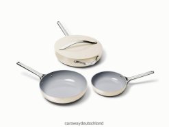 Caraway Bratpfannen-Trio T2RVB81 Kochgeschirr Creme