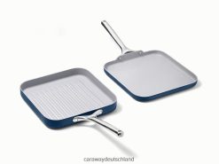 Caraway quadratisches Pfannen-Duo T2RVB858 Kochgeschirr Marine