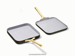 Caraway quadratisches Pfannen-Duo T2RVB863 Kochgeschirr Schwarz