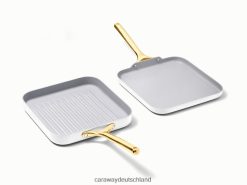 Caraway quadratisches Pfannen-Duo T2RVB864 Kochgeschirr Weiß